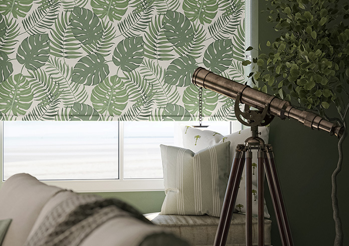 Lush Palms, Grey - Twist&Fit Roller Blind - Image 5